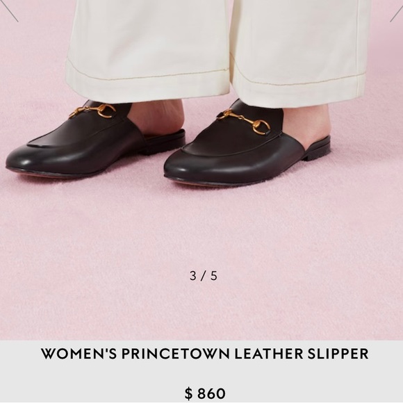 Original GUCCI WOMEN PRINCETOWN LEATHER SLIPPERS 🔥🔥🔥🔥🔥 - Picture 12 of 12